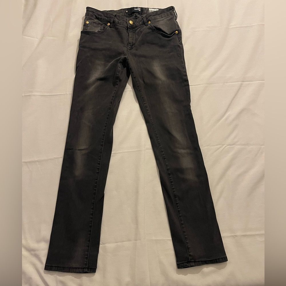 Love Moschino Women's Gray Stretch Ankle Cropped Pants Size 29